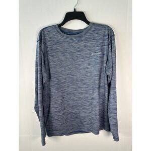 Columbia Men's Long Sleeve Crew Neck Shirt Blue Heather Size XL Omni-Freeze